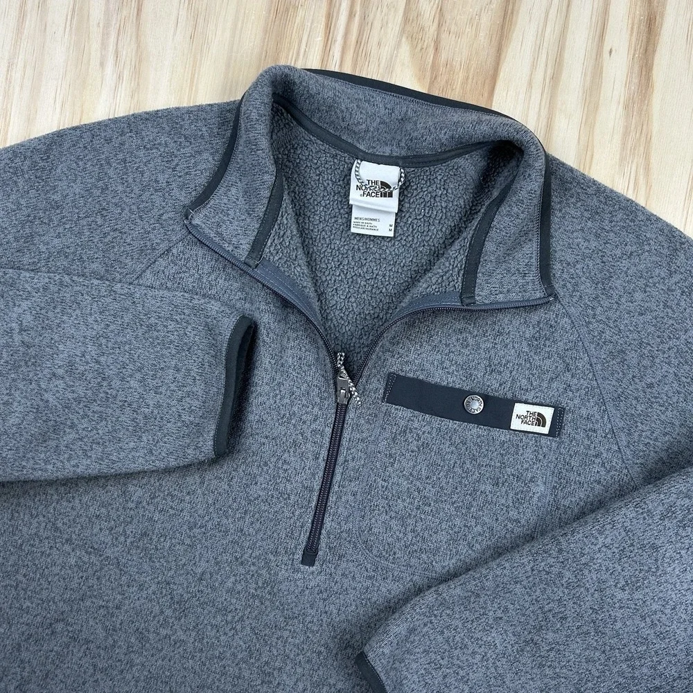 The North Face Men's Medium Gray Half Zip Fleece Pullover NF0A5GL2 Outdoor